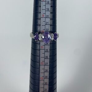 Purple gemstone Silver Ring